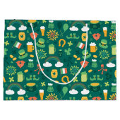 Cute Irish Icon Pattern Groot Cadeauzakje (Achterkant)