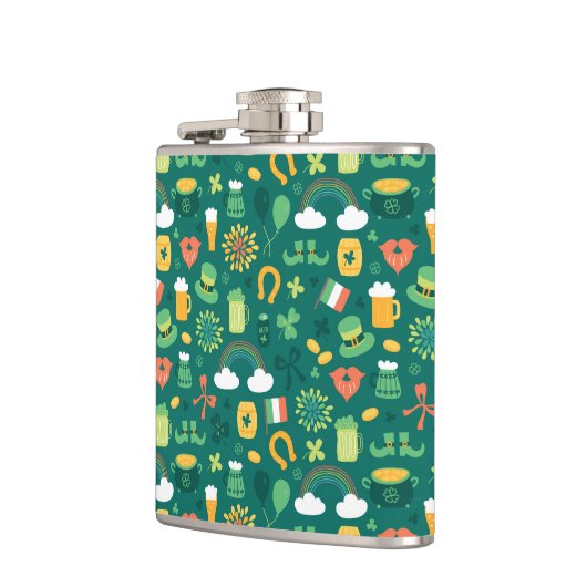 Cute Irish Icon Pattern Heupfles (Links)