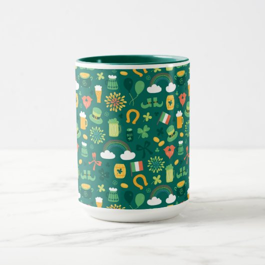 Cute Irish Icon Pattern Mok (Midden)
