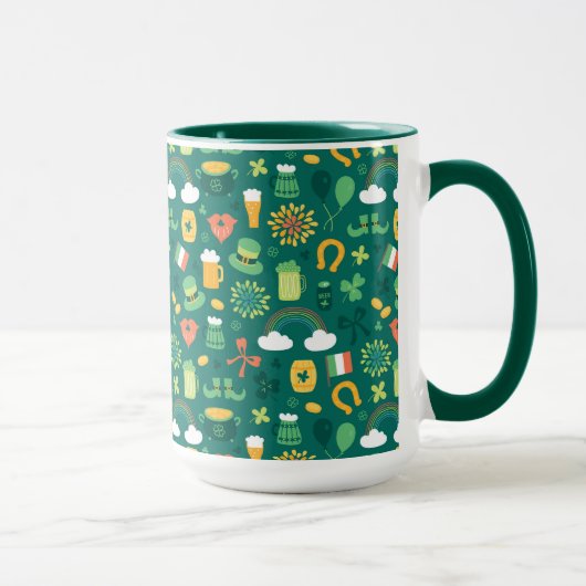 Cute Irish Icon Pattern Mok (Rechts)