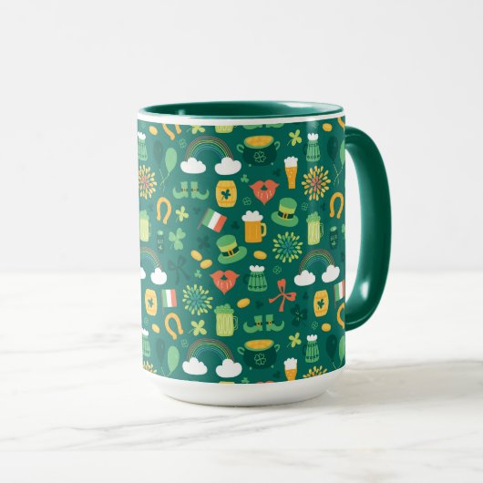 Cute Irish Icon Pattern Mok (Voorkant rechts)