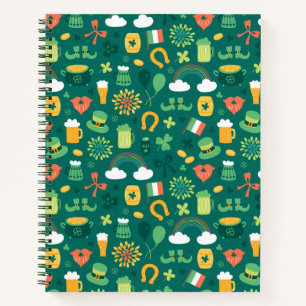 Cute Irish Icon Pattern Notitieboek