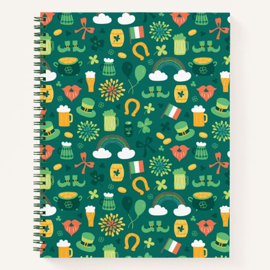 Cute Irish Icon Pattern Notitieboek (Voorkant)