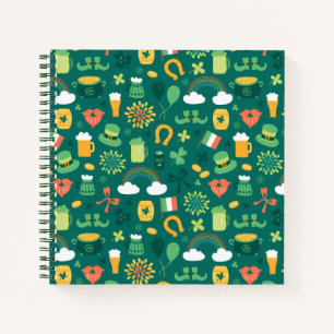 Cute Irish Icon Pattern Notitieboek