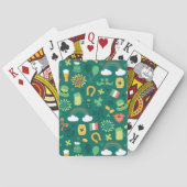 Cute Irish Icon Pattern Pokerkaarten (Achterkant)