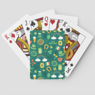 Cute Irish Icon Pattern Pokerkaarten