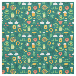 Cute Irish Icon Pattern Stof