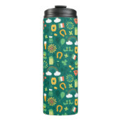 Cute Irish Icon Pattern Thermosbeker (Voorkant)