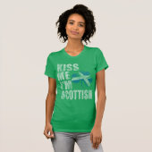 Cute Irish Kiss Ik ben Scottish St Patrick's Day T-shirt (Voorkant volledig)