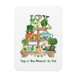 Cute Irish Knickknack stand Happy St Patrick's Day Magneet