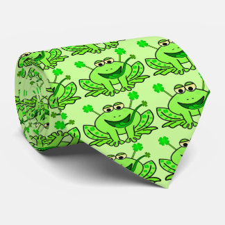 Cute Irish Saint Patrick's Day Frog Stropdas