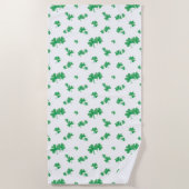 Cute Irish Shamrock Pattern Strandlaken (Voorkant)