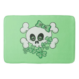 Cute Irish Skull Badmat