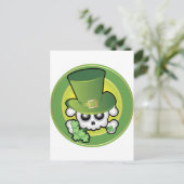 Cute Irish Skull Briefkaart (Staand voorkant)