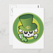 Cute Irish Skull Briefkaart (Voorkant / Achterkant)