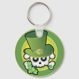 Cute Irish Skull Sleutelhanger
