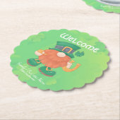 Cute Irish St. Patrick's Day Gnome Kartonnen Onderzetters (Gekanteld)