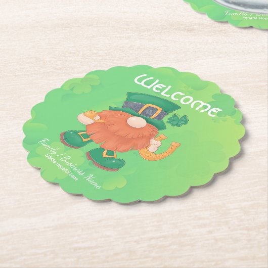 Cute Irish St. Patrick's Day Gnome Kartonnen Onderzetters (Gekanteld)