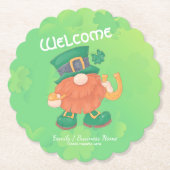 Cute Irish St. Patrick's Day Gnome Kartonnen Onderzetters (Voorkant)