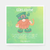 Cute Irish St. Patrick's Day Gnome Servet (Voorkant)