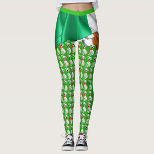 Cute Irlandais Shamrock Chien Pop de mode Leggings