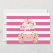 Cute islamique bébé fille Faire-part de naissance (Dos)