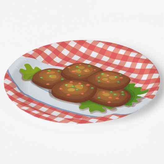 Cute Italy-meatball-diner Papieren Bordje (Gekanteld)
