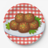 Cute Italy-meatball-diner Papieren Bordje (Voorkant)