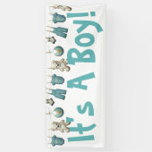 Cute it's a Boy Welcome Home Banner (Verticaal)