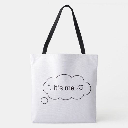 "Cute It's Me Speech Bubble White Tote Bag | Simpl (Devant)