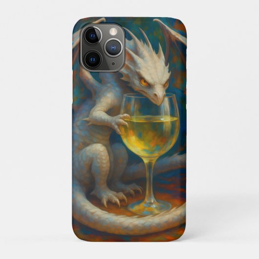 Cute Ivory Dragon & White Wine Fantasy Art Case-Mate iPhone Case (Achterkant)