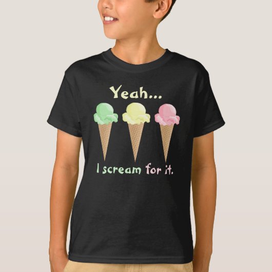 Cute Ja I Scream it Ice Cream Cones T-shirt (Voorkant)