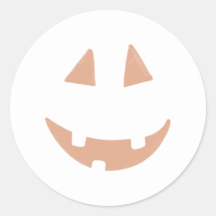 Cute Jack O'Lantern Pumpkin Happy Halloween Ronde Sticker