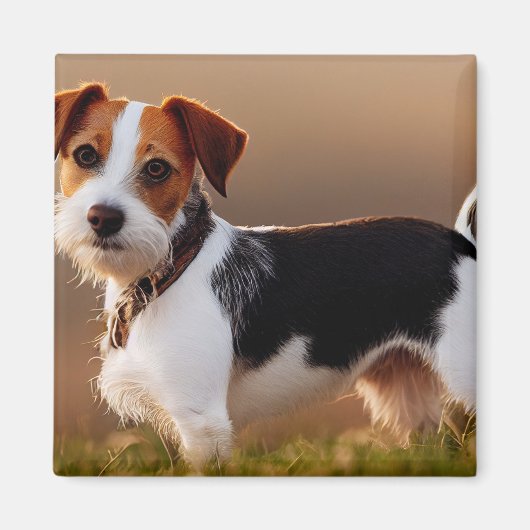 Cute Jack Russel Terrier Dog Foto Magneet (Voorkant)