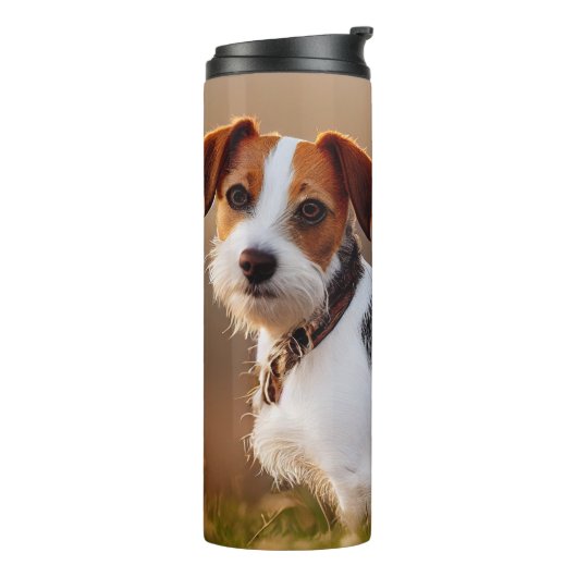 Cute Jack Russel Terrier Dog Foto Thermosbeker (Gedraaid links)