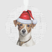 Cute Jack Russell Chien Fête de Noël Photo (dos)