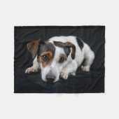 Cute Jack Russell Fleece Deken (Voorkant (Horizontaal))