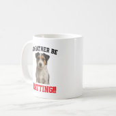 Cute Jack Russell 'I'd rather be RATTING' mug (Devant gauche)