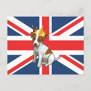 Cute Jack Russell met een Kroon- en Uniefacter Briefkaart