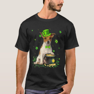 Cute Jack Russell Terrier Hondenliefhebber St Patr T-shirt