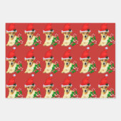 Cute Jack Russell Terrier Kerstmis Inpakpapier Vel (Voorkant)