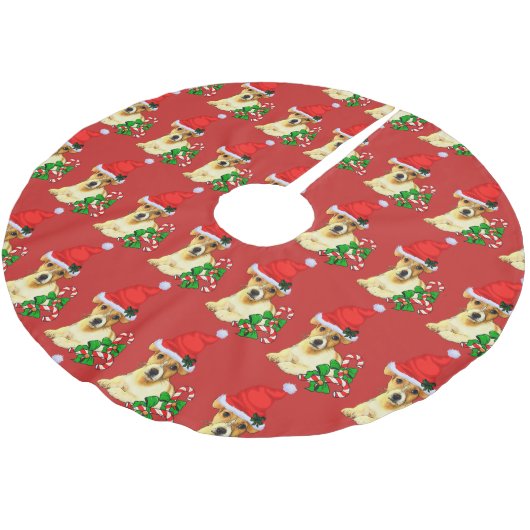 Cute Jack Russell Terrier Kerstmis Kerstboom Rok (Gekanteld)