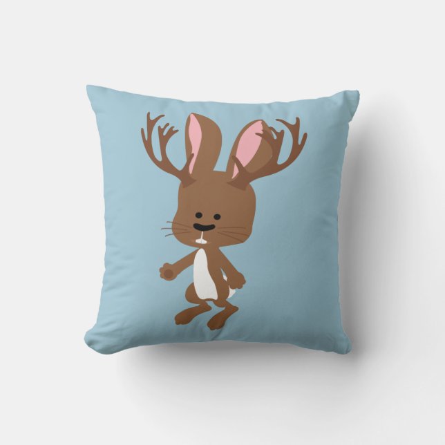 Cute Jackalope Kussen (Voorkant)