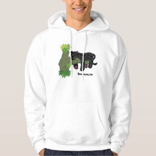 Cute jaguar black panther cat cartoon illustratie hoodie