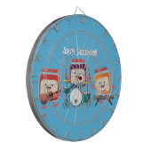 Cute jam Session cartoon Musician humor Dartbord (Voorkant Links)