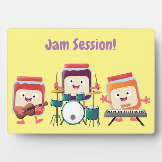 Cute jam Session cartoon Musician humor Fotoplaat (voorkant)
