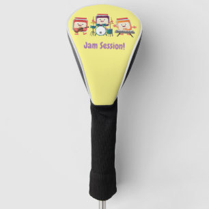 Cute jam Session cartoon Musician humor Golfheadcover