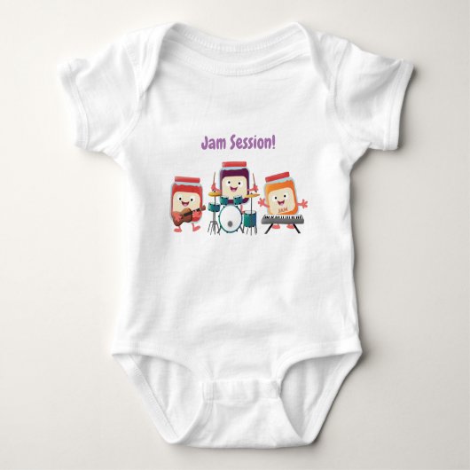 Cute jam Session cartoon Musician humor Romper (Voorkant)