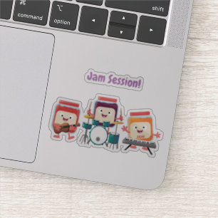 Cute jam Session cartoon Musician humor Sticker