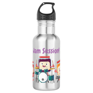 Cute jam Session cartoon Musician humor Waterfles